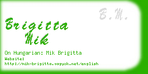 brigitta mik business card